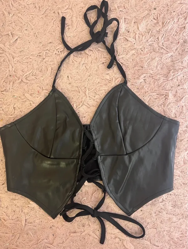 Black Leather Top - Image 2