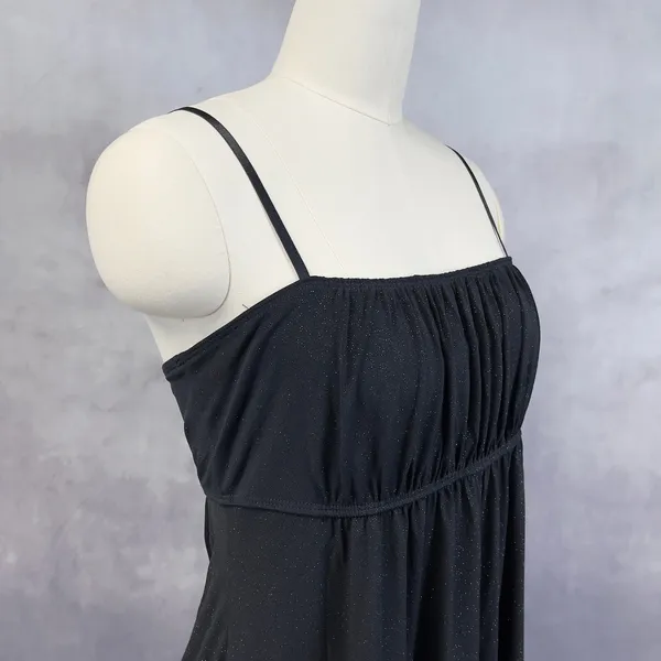 Y2K Babydoll Mini Dress Womens Medium‎ Sparkly Flowy Party Ballet Fairy Grunge - Image 4