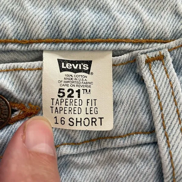 Levi’s Vintage 90s 521 Tapered Fit Jeans 16 Short - Image 10