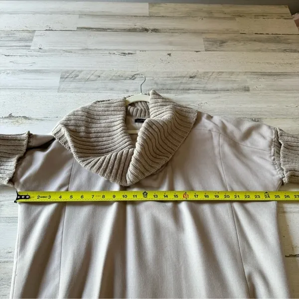 Zara‎ Lagenlook Boho Wool Tunic Mini Dress Knit Neck Straight Silhouette Large - Image 11