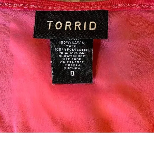 TORRID Tie Dye Faded Pink Blouse Backed Tank Top ~ Women's Size 0 ( LARGE ) - Image 4