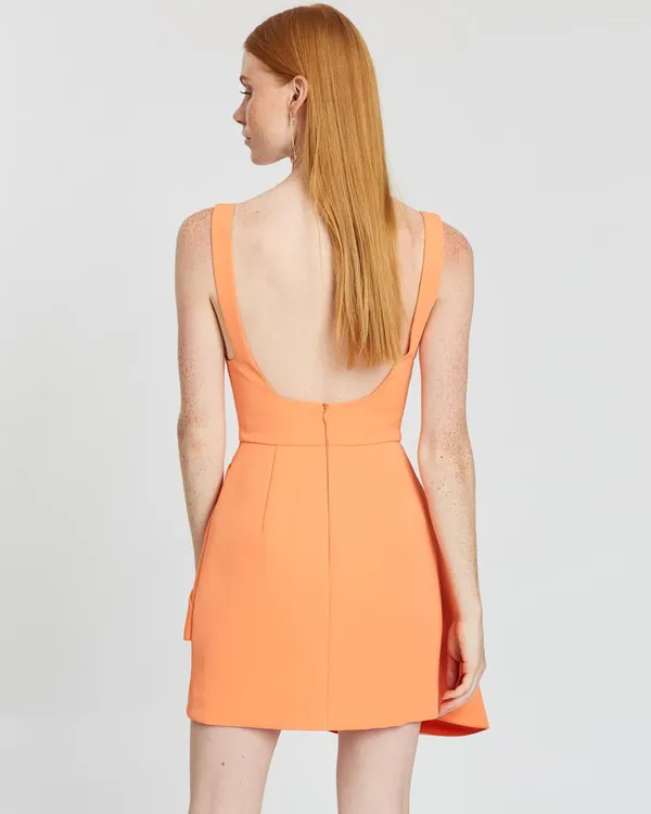 NWT Papaya Clarke Draped Crepe Mini Dress - Image 2
