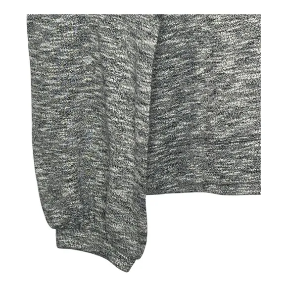 Madewell Space Dye Puff Sleeve‎ Sweatshirt Womens Large Grey Marled Casual Top - Image 6