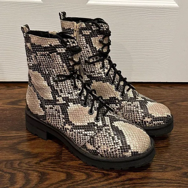 MIA Snake Print Combat Boots - Image 2