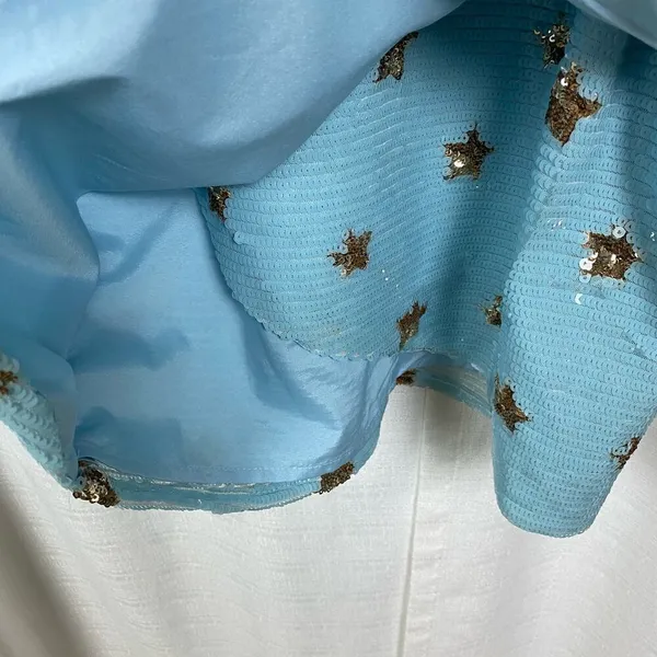 Revolve Superdown Blue Star Print Sequin Dina Mini Dress Sz.S - Image 14