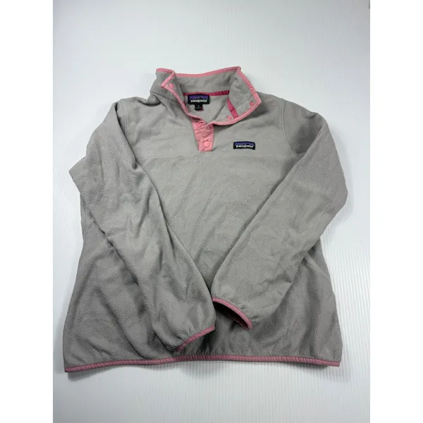 Patagonia Fleece Pullover Snap-T Lightweight Pink‎ Trim Women's Medium - Image 6