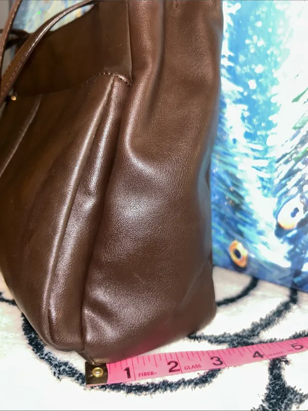 Classic Brown Leather Tote Bag - Women’s Everyday Shoulder Bag - Image 7