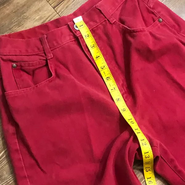 Red Vintage GITANO High waisted straight leg jeans (Vintage size 10/ US Size 6/ Waist 28”) - Image 5