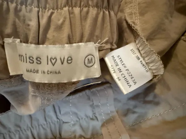 Miss Love Parachute cargo pants in beige size M - Image 13