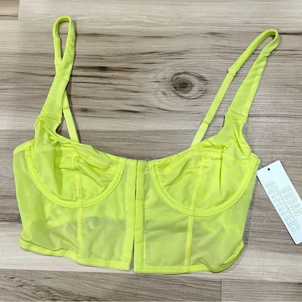 NEW Urban Outfitters Out From Under Yellow Corset Top Women’s Medium - Image 2