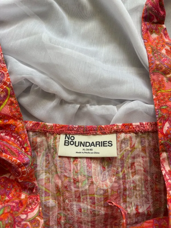 No Boundaries Paisley Tie-Front Woven Cotton Top - Image 4