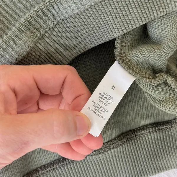 Aerie New Love Corded Hoodie M Sage Green Oversized Cozycore - Image 4