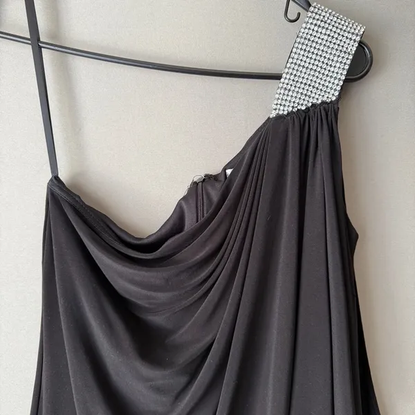 Cache sz 8 Black one shoulder mini Dress‎ - Image 2