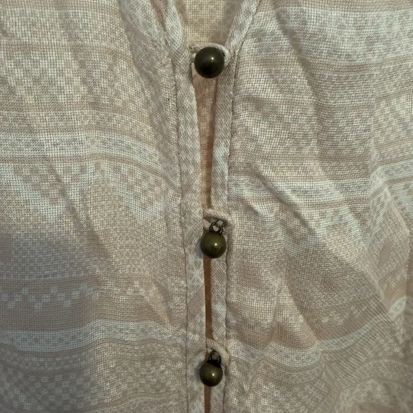 Veronica Beard Silk Blouse‎ Sz 8 Pink Blush Nordic Loop Buttons Quiet Luxury EUC - Image 5