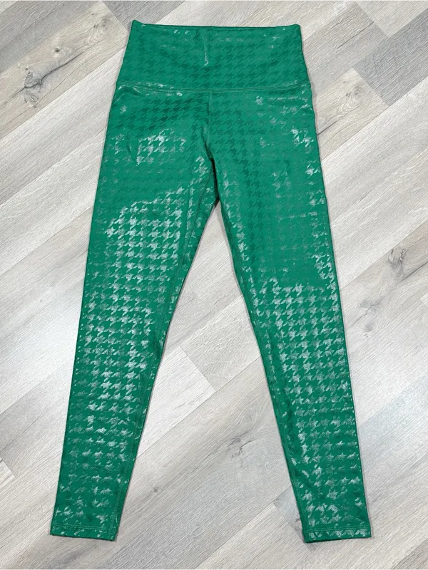 Offline Aerie Houndstooth Hugger High‎ Waisted Ankle Leggings Green Medium - Image 5
