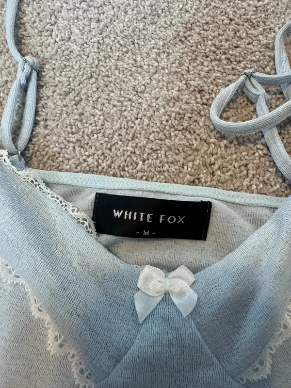 White Fox Blue Tank Top - Image 2