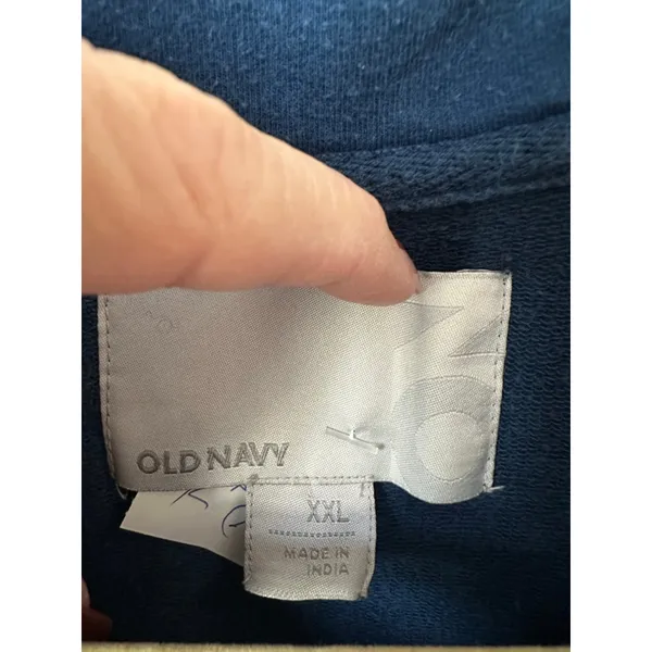 Old Navy Blue Full-Zip Hoodie Plus Size XXL GUC - Image 4