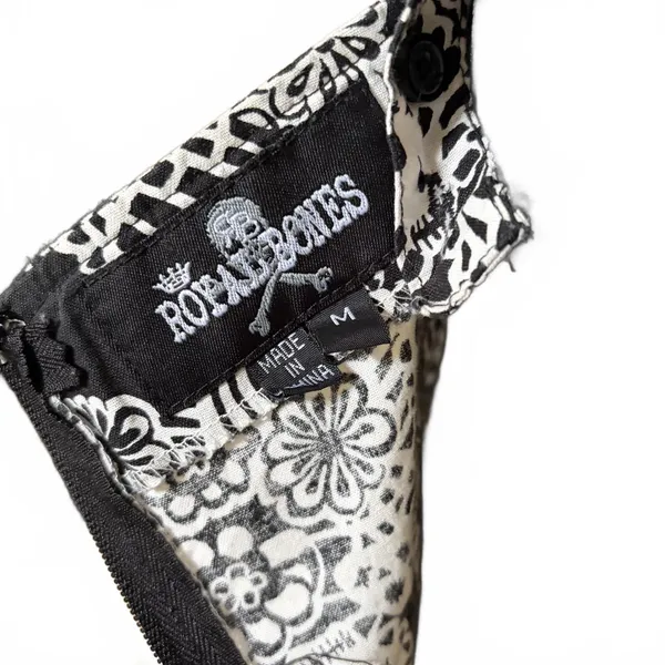 Y2K Royal Bones Dress Skull Whimsigoth Punk Goth Tripp Women's Size Medium - Image 3