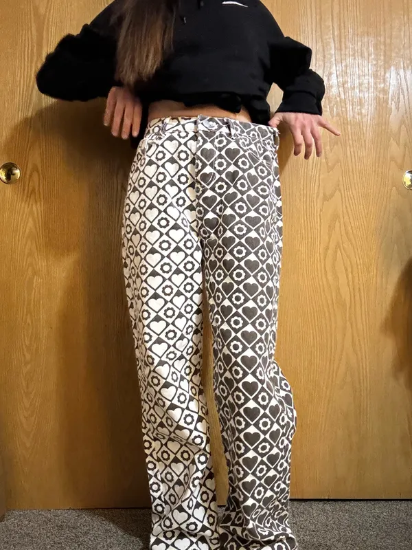 Multicolor Floral Jeans Multiple Size M - Image 3