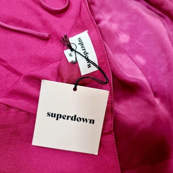Superdown Julieta Mini Dress in Magenta Medium - Image 8