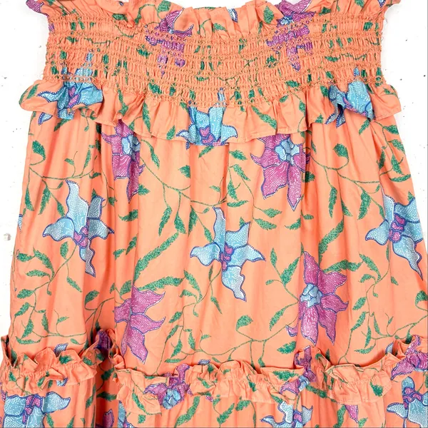 Tuckernuck Hyacinth House Odette Maxi Skirt Floral Multi Orange Size Small - Image 8