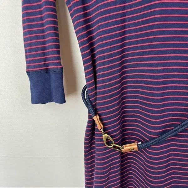 Lauren Ralph Lauren Red & Blue Stripe Hooded Jersey Dress S‎ - Image 3