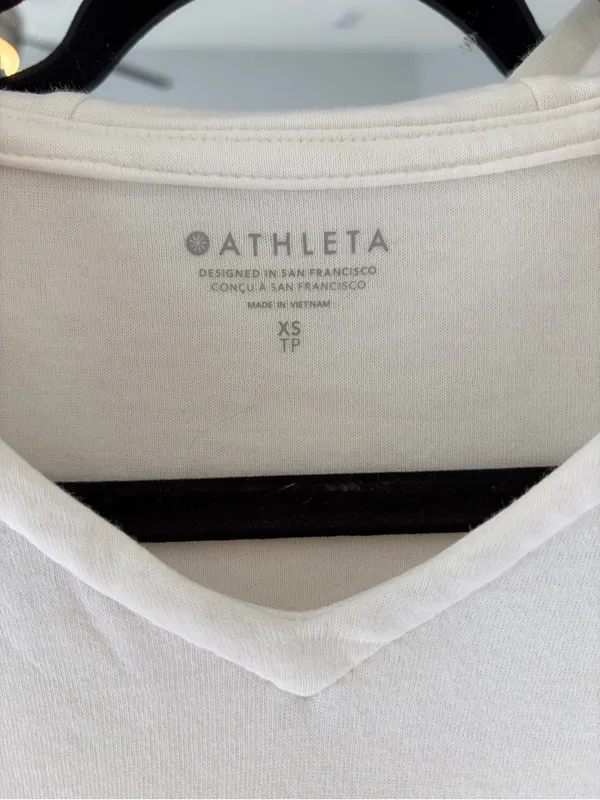 ATHLETA SUNDOWN ALLIANCE HOODIE SWEATSHIRT MAGNOLIA WHITE sz XS Extra Small - Image 3