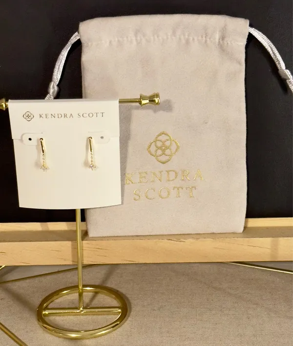 Kendra Scott 18k gold drop crystal earrings - Image 2