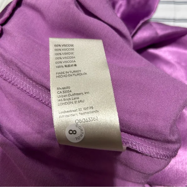 Free People Good Days Satin Trousers Purple Medium Festival Party Going Out - Image 10