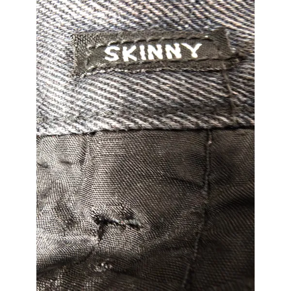 Mens Black Premium Skinny Jeans Black Pink Size 32x32 - Image 6
