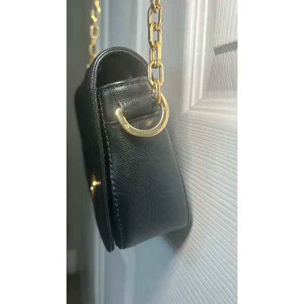 Tory Burch Robinson Black Saffiano‎ Leather Chain Flap Crossbody Shoulder Bag - Image 3