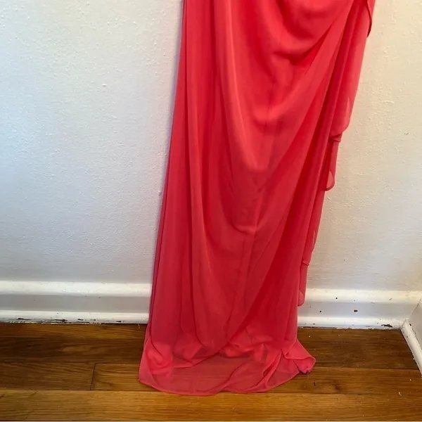 Vintage Betsy & Adam by Linda Bernell Women's Halter Dress Pink Maxi Dress Prom - Image 5
