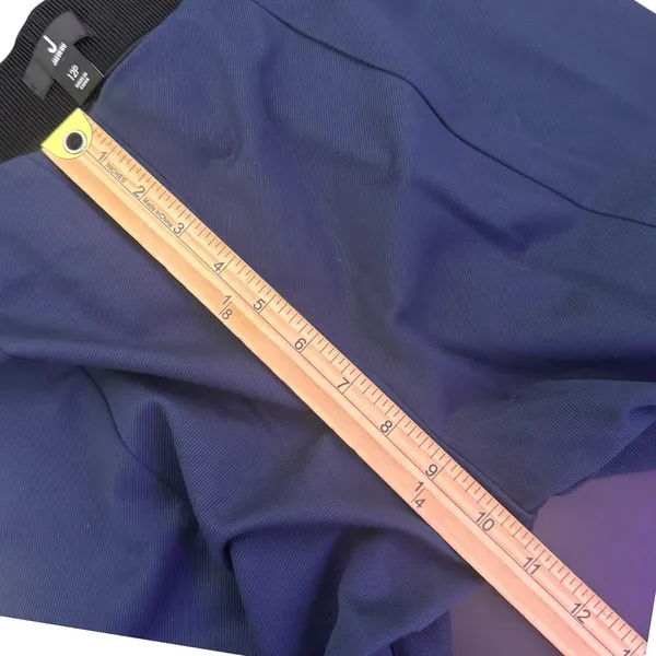 Jason Wu Blue Ponte Knit Pintuck Pants Size 12 P Pull On‎ Ankle Preppy Office - Image 10