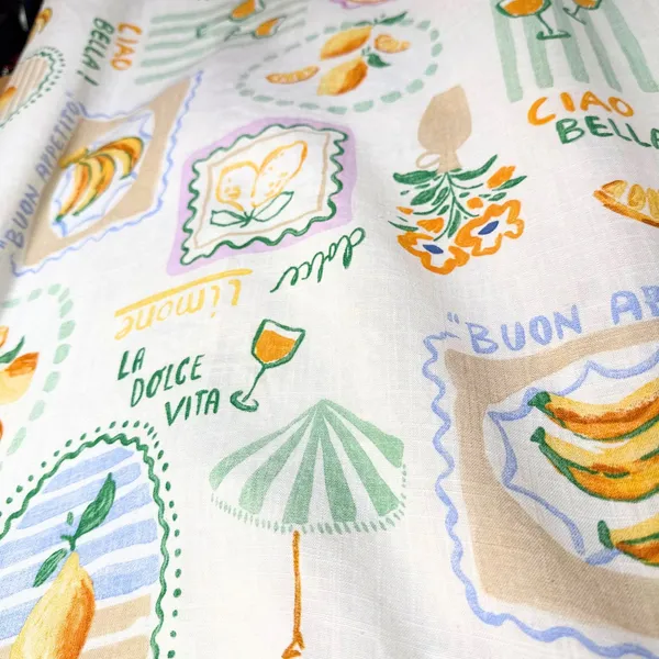 Paper Heart Strapless Fruit Print Maxi Dress Size XL Resort Vacation Linen Boho - Image 8