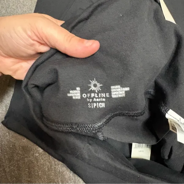 Offline by Aerie OG Super Flare Legging Foldover High Waisted Black Small NWT - Image 13