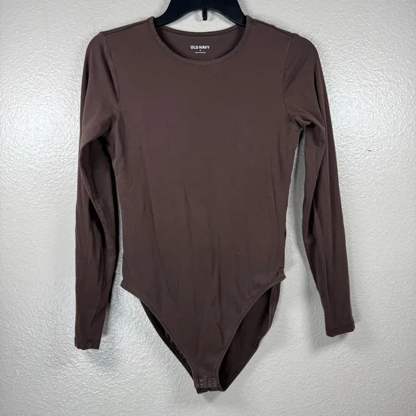 Old Navy French Roast bodysuit Long Sleeve SZ:M - Image 2