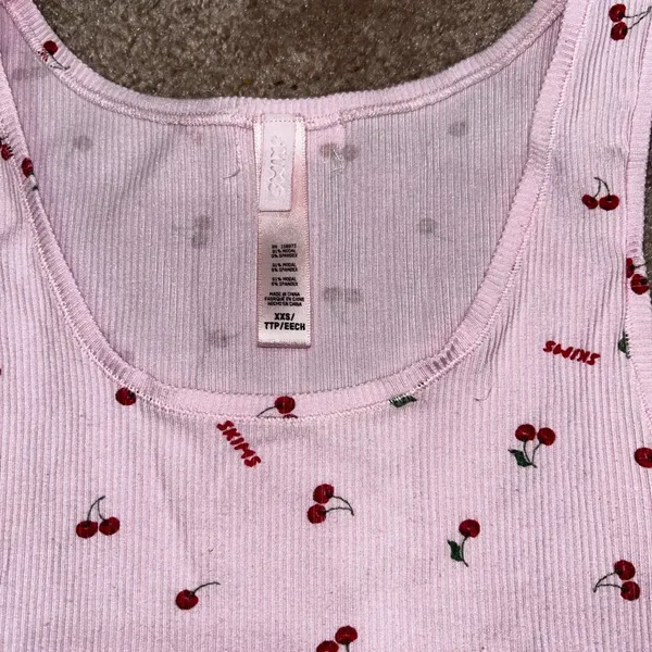 Skims Pink Limited Edition Ribbed Cherry Print Set Lana Del Ray Valentine - Image 8