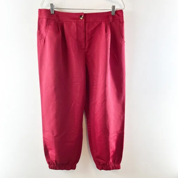 Halara Mid Rise Casual Jogger Pants with Pockets Russet Brown Red Maroon XL - Image 4