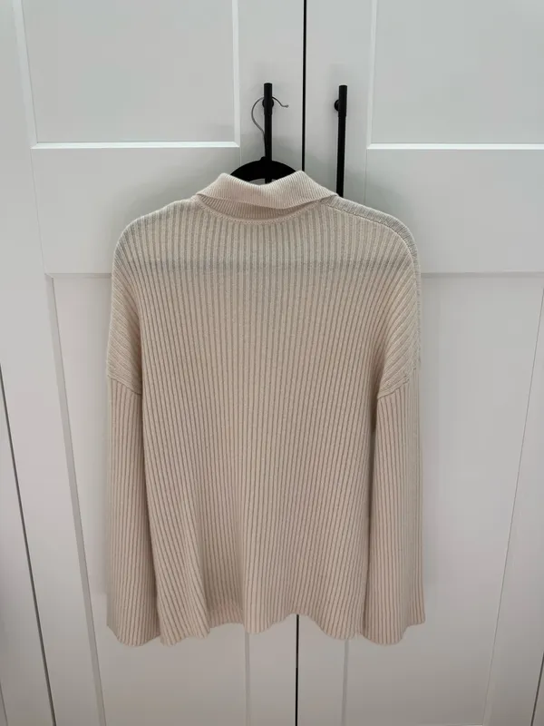 Reformation Fantino Cashmere Collared Sweater - Image 3