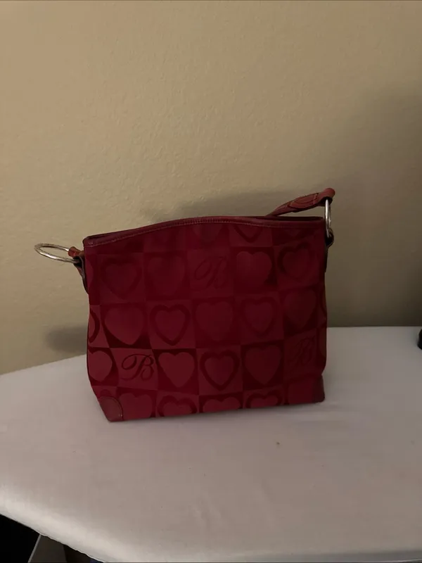 Brighton Red Heart Print Fabric Shoulder Bag - Image 12