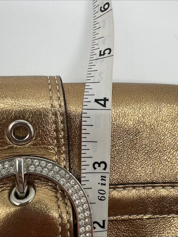 Vintage Coach Soho Shoulder Bag Swarovski Crystals Gold RARE Limited Edition Y2K - Image 11
