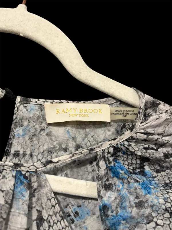 Ramy Brook Jeannie snakeskin 100% silk mini dress size Small - Image 4