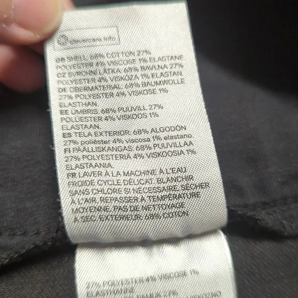 H&M &Denim Woman's Size‎ 4 Black Super Skinny Pull-on Maternity Pants Raw Hem - Image 11