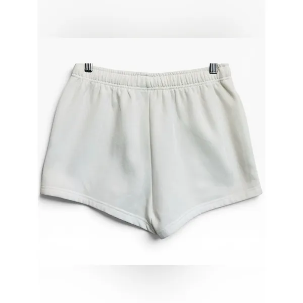 NWT White Fox Boutique With Love White Lounge Shorts Pink‎ Puff Logo XS - Image 2