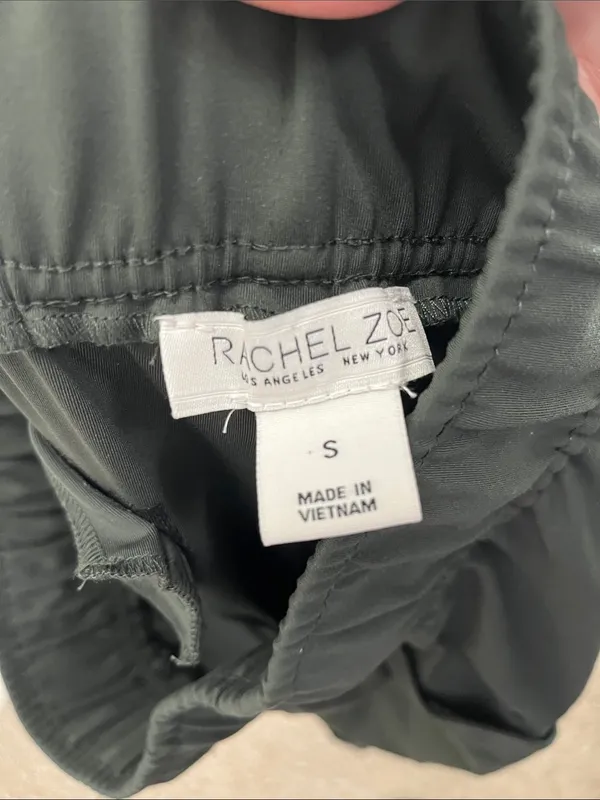 RachelZoe Dark Green Drawstring Pull On Waist Joggers - Size 6 - Image 9
