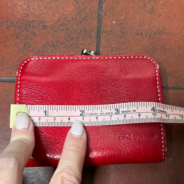 Fossil Red Leather Wallet - Image 4