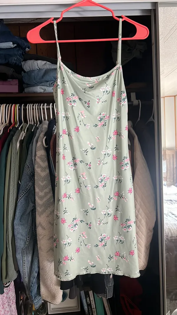 Floral Dress Green Size XS - Image 3