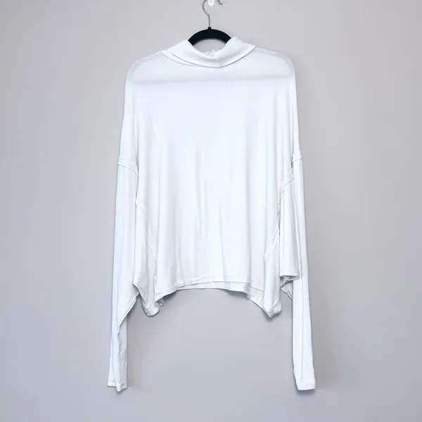 We The Free Alameda Soft Ribbed Oversized Turtleneck in Ivory/White Medium - Image 6