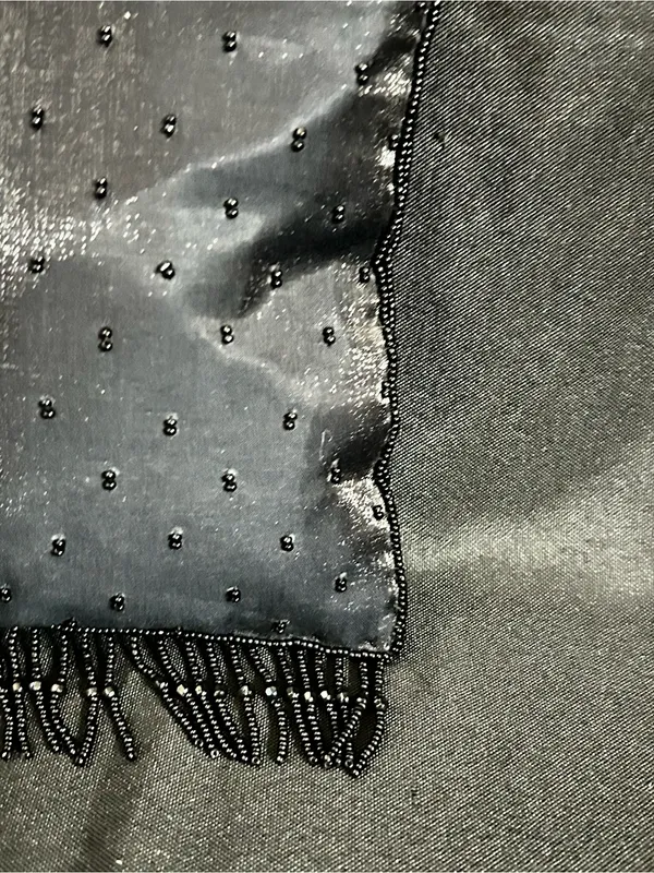 La Regale Black Beaded Fringe Crossbody Bag Cocktail Purse NWT - Image 6