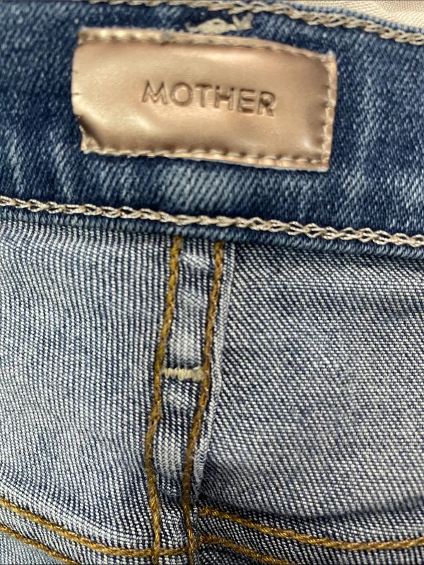 MOTHER Blue The Hustler Ankle Fray Jeans - Image 6